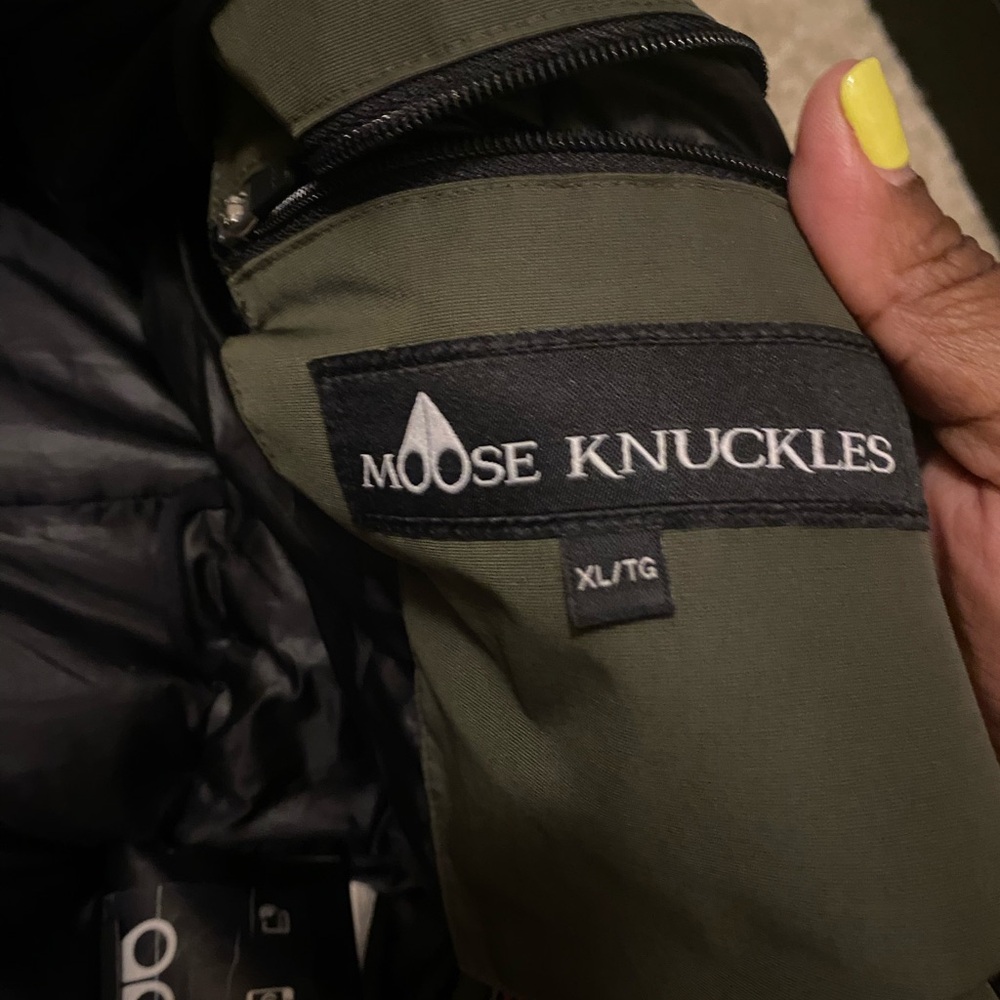 Moose Knuckles Green Puffer Jacket